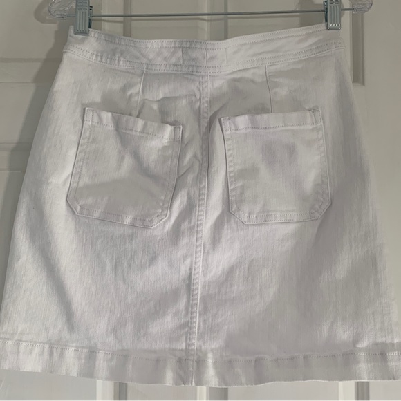Banana Republic Factory Store Women White Denim Skirt Size 4 - Picture 9 of 10